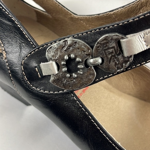 Fluchos Dorking Elegant Black & Gray Mary Janes Women's Heels Shoes Size 7 - Picture 3 of 9